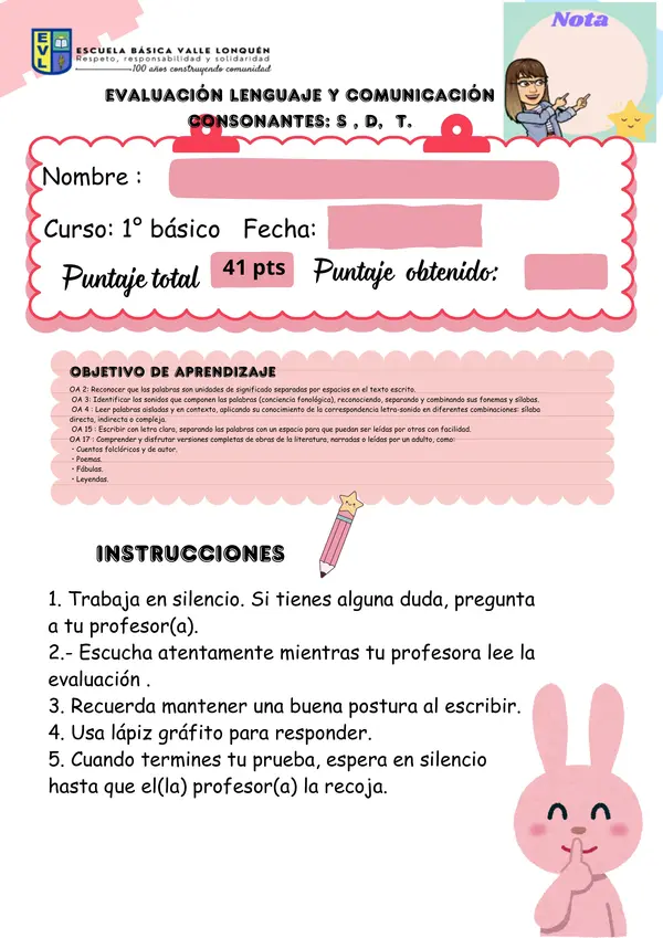 evaluacion  t- d-s