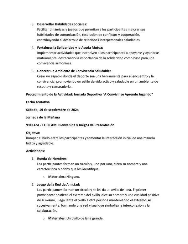 Proyecto a convivir se aprende jugando