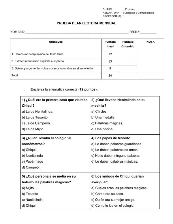 Prueba Si tienes un papá mago
