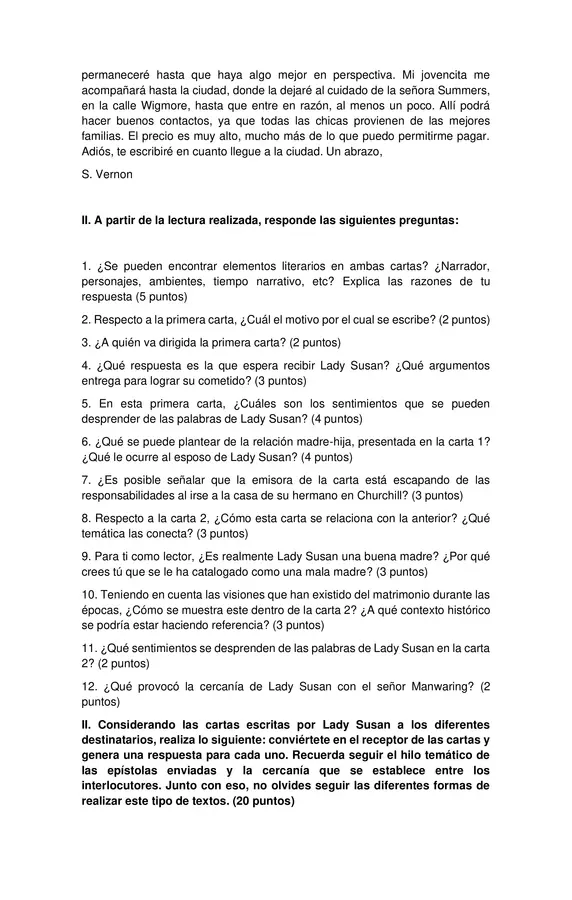 "Desentrañando las Intrigas de Lady Susan: Análisis Epistolar Literario" EPISTOLAS