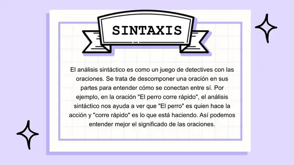 Camino a la Sintaxis