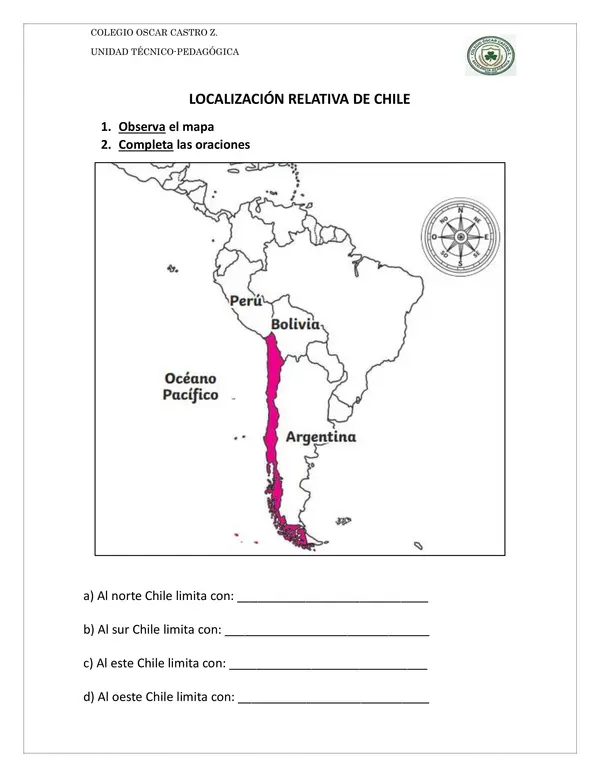 Localización relativa de Chile
