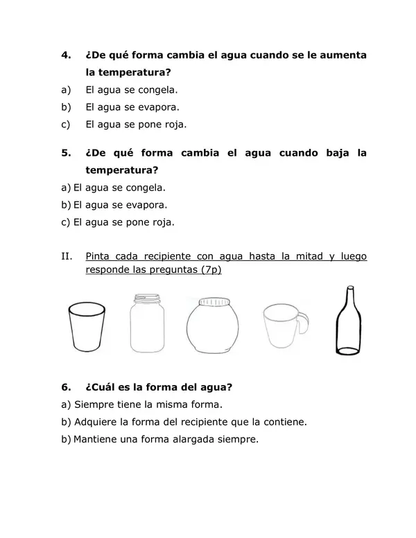 Evaluación características del agua
