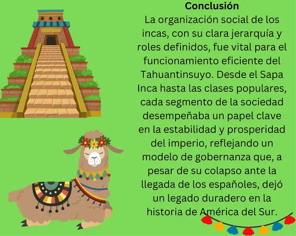  Cómic de la organización Social de los Incas  del Tahuantinsuyo