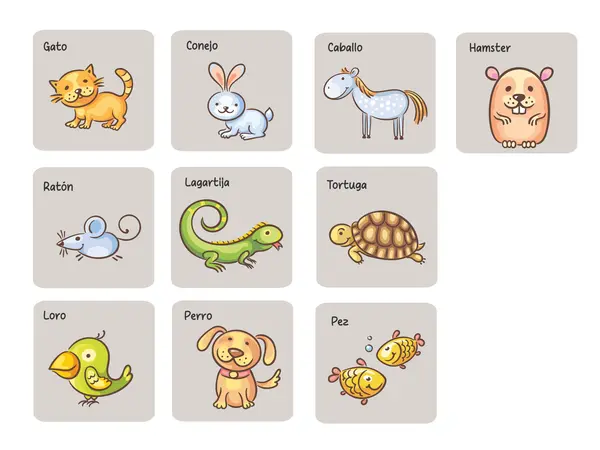 Láminas vocabulario "animales domésticos"