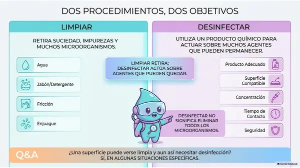 Clase 15 | 5° Básico Ciencias Naturales: Limpieza y desinfección — Elegir acciones seguras
