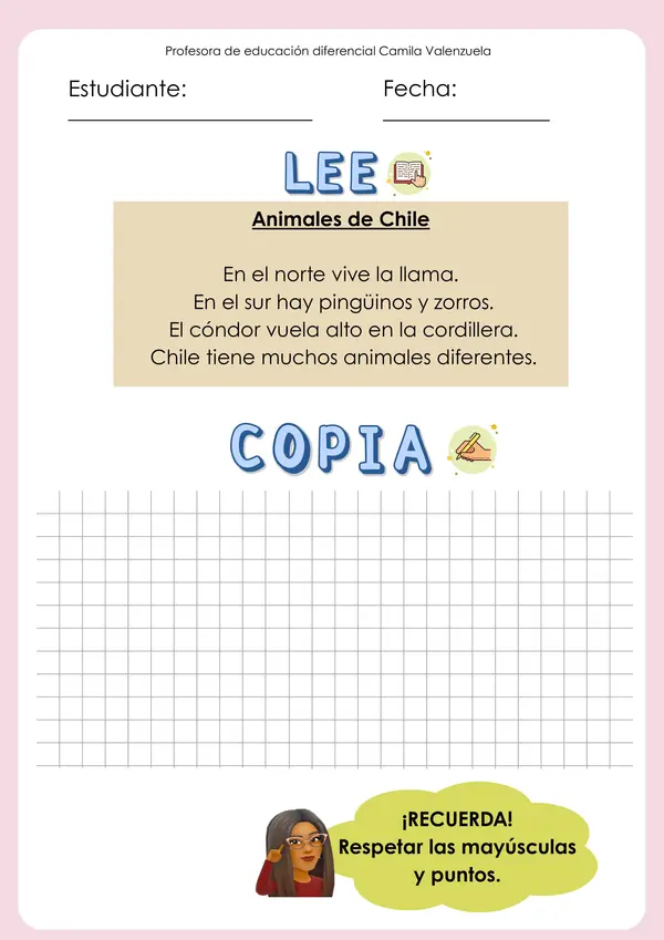 Textos breves para realizar copias
