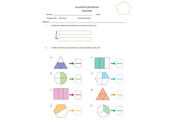 Evaluacion "fracciones"