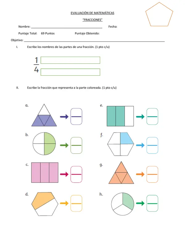 Evaluacion "fracciones"