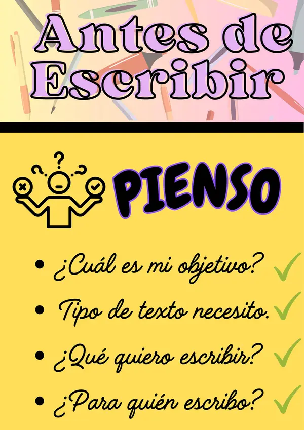 Póster, momentos de escribir 