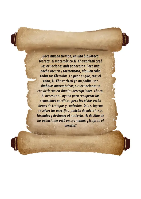 Escape room de ecuaciones de un paso