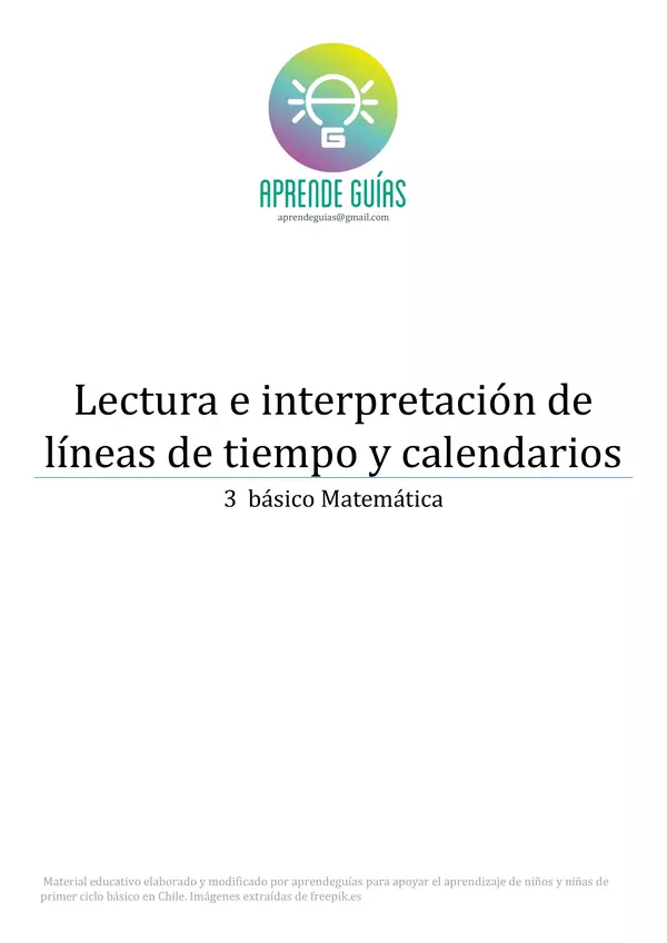 Lectura e interpretación de líneas de tiempo  y calendarios