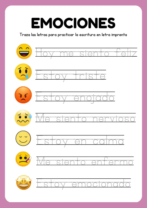 Trazos caligrafía – Palabras y oraciones comunes