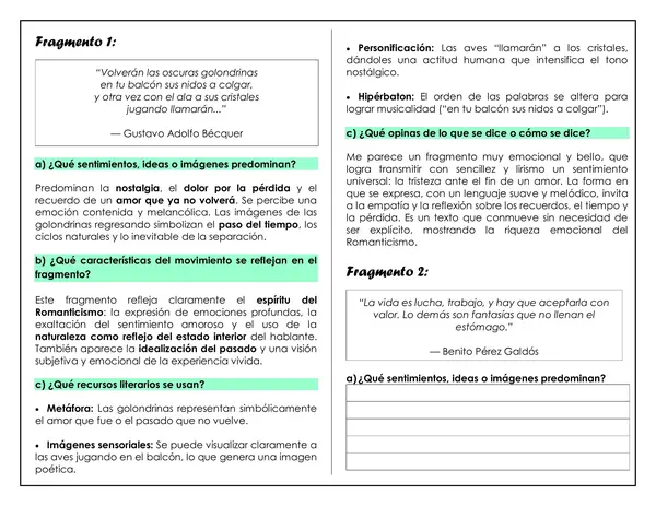 Guía de trabajo - ¿Qué son los movimientos literarios? 