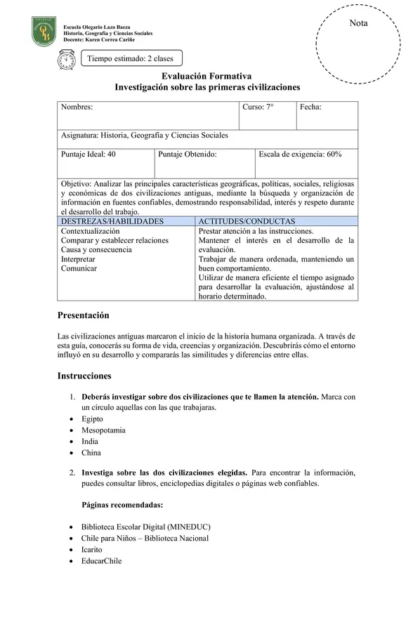 Investigación Primeras Civilizaciones 