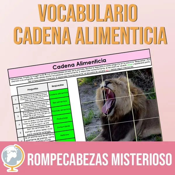 Cadena alimenticia rompecabezas misterioso