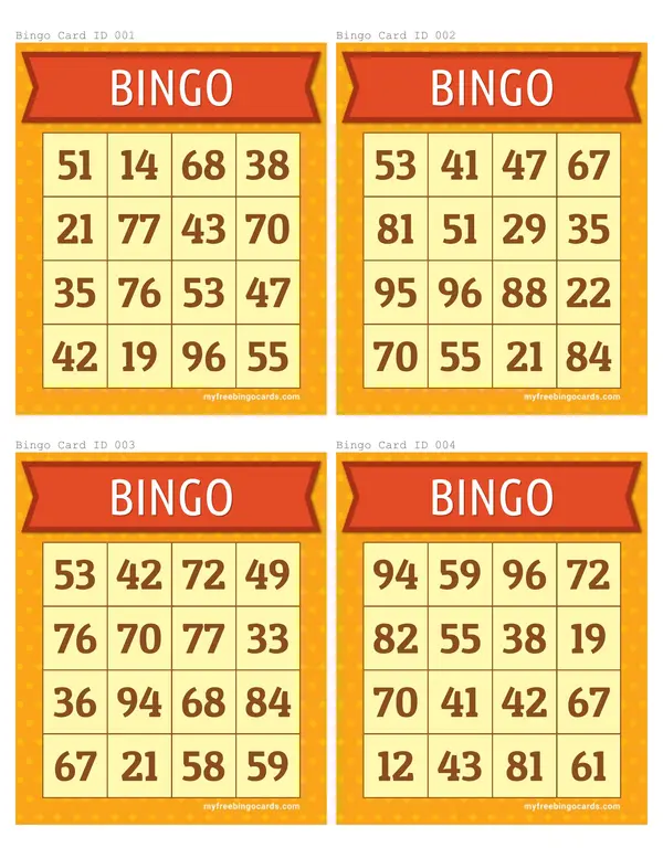 Bingos números hasta el 100 + ppt