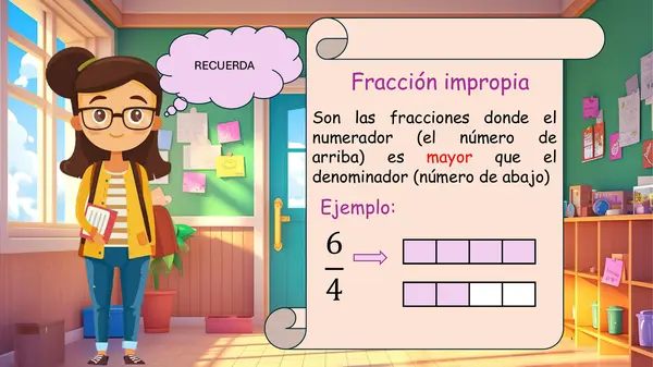 PPT Fracción impropia a número mixto