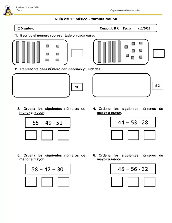 1° BÁSICOS - GUÍA DE FAMILIA DEL 50