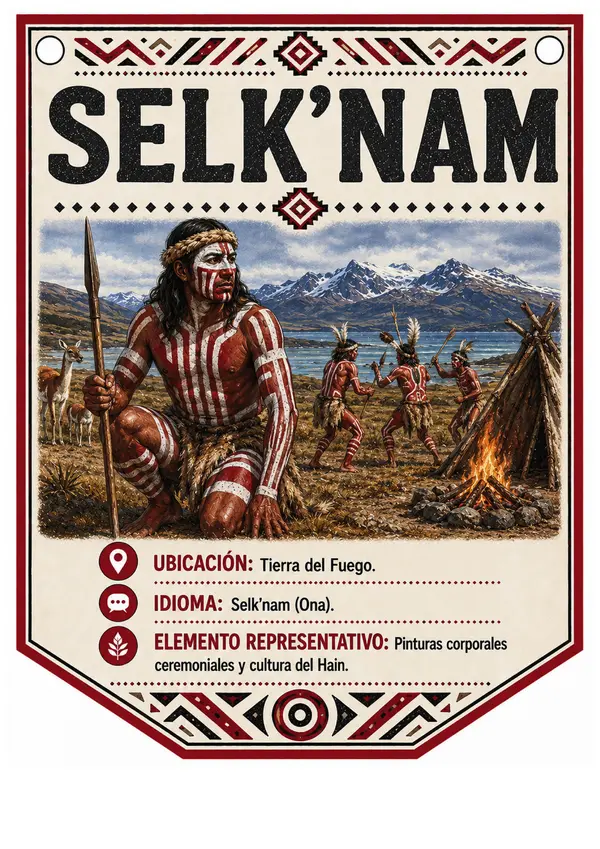 Banderines de pueblos indígenas Chilenos - Material imprimible 