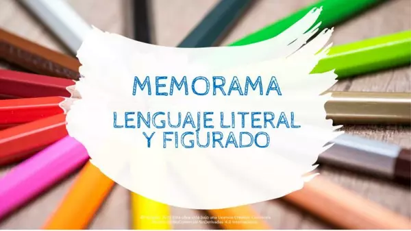 Memorama. Lenguaje literal y figurado