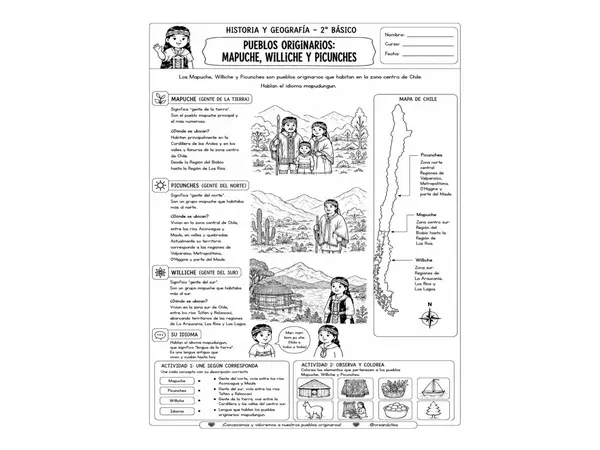 GUIA PUEBLOS ORIGINARIOS ZONA CENTRAL Y ACTIVIDADES