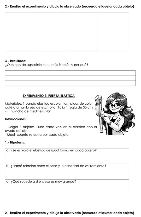 Evaluación Experimental de Fuerzas en Ciencias Naturales – 7° Básico (Primer Semestre)