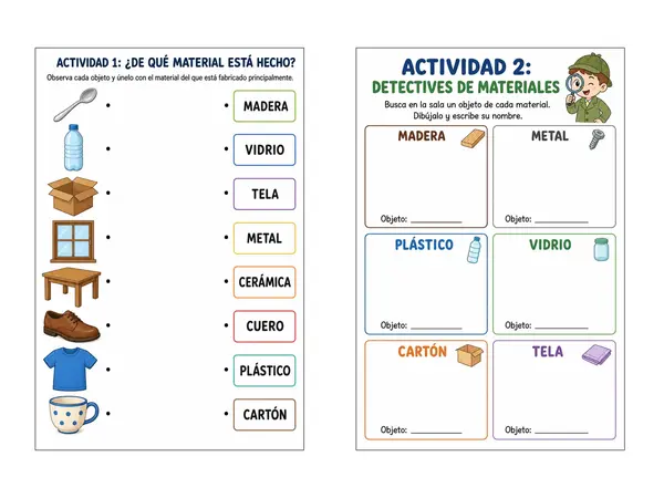 Lección "Materiales que nos rodean 