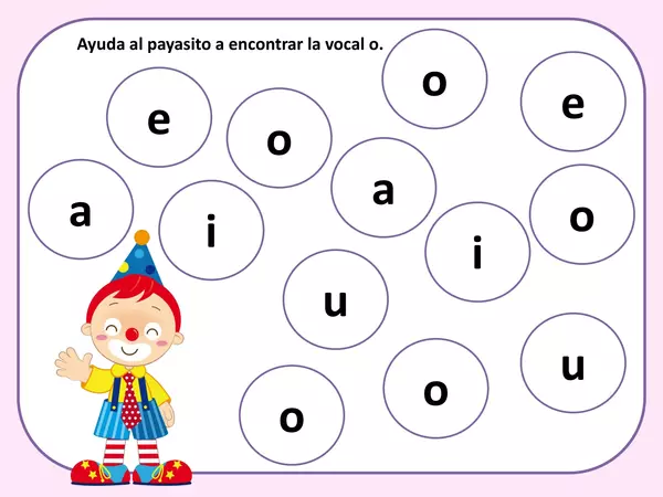 "El circo llegó" abuscar vocales