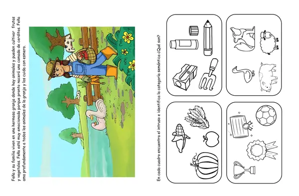 Cuento para imprimir y colorear. La Telaraña de Carlota