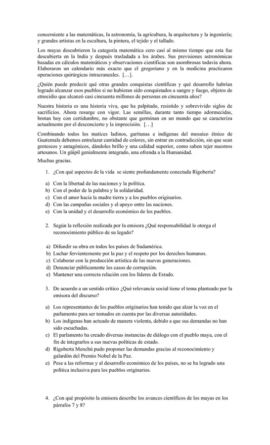 Evaluación Lenguaje y Literatura - 4° Medio - Unidad 1