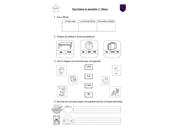 Guía de refuerzo letras m-l-p-s-t-d