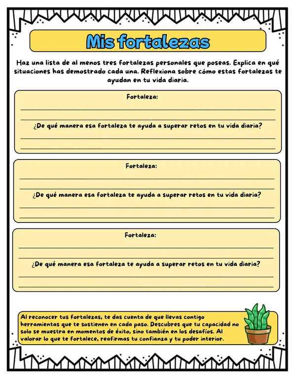 Cuadernillo Escribe tu Autoestima