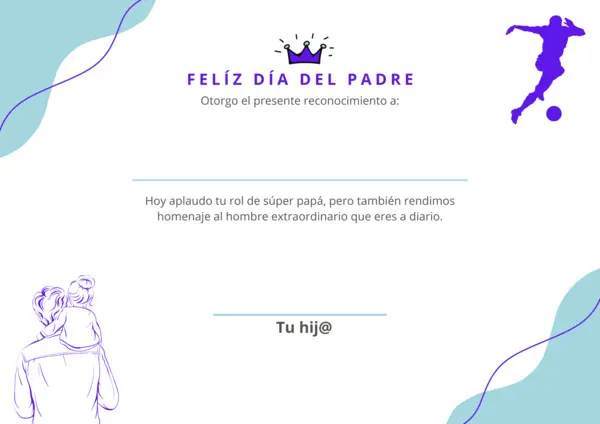 Diploma día del padre