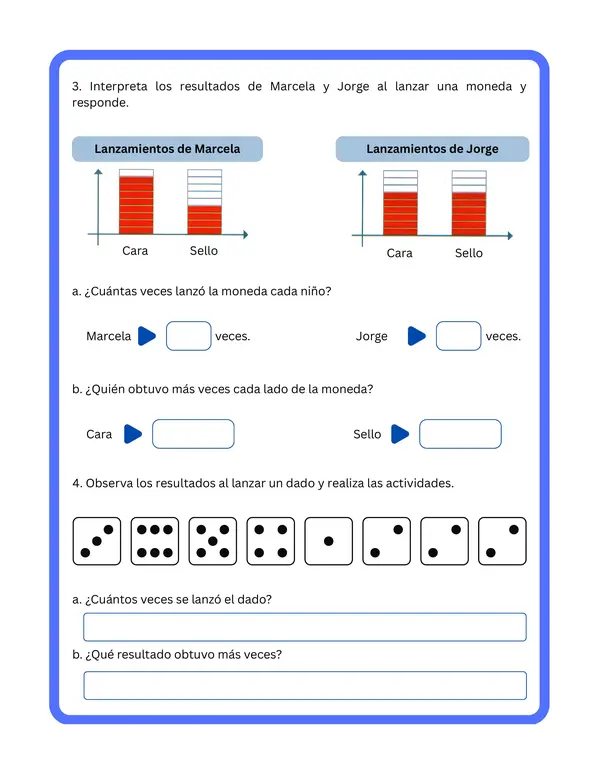 2° básico - Cuadernillo: "Juegos aleatorios y datos"