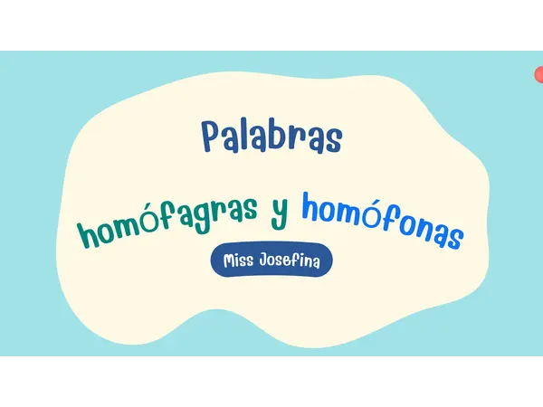 Palabras homófonas y homógrafas