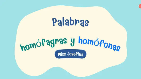 Palabras homófonas y homógrafas