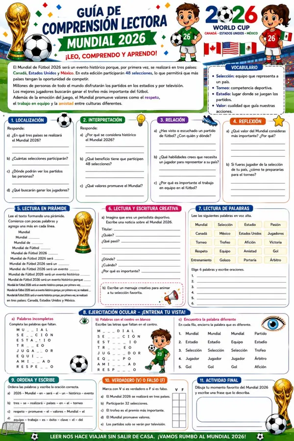 Comprensión con el Mundial 2026