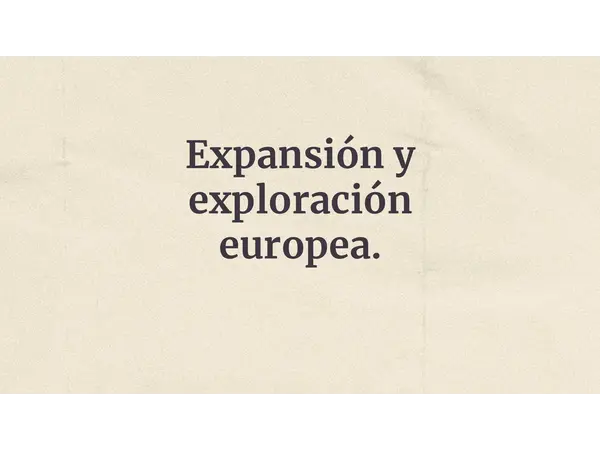 Expansión y exploración europea