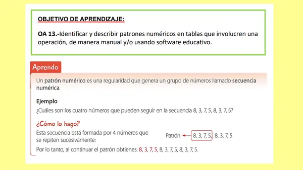 PPT Los patrones 4° básico