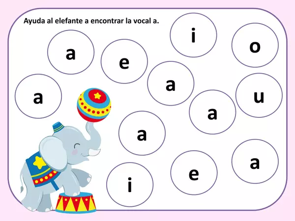 "El circo llegó" abuscar vocales
