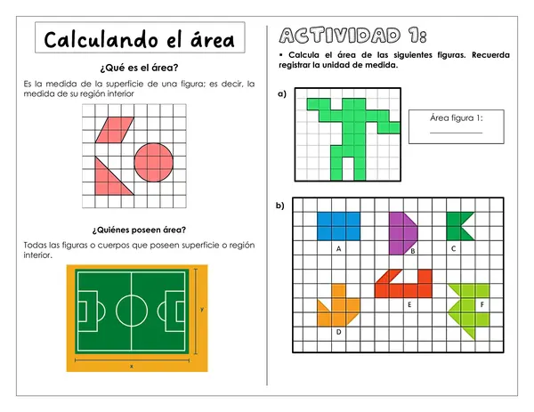 Guía de trabajo - Calculando área y volumen
