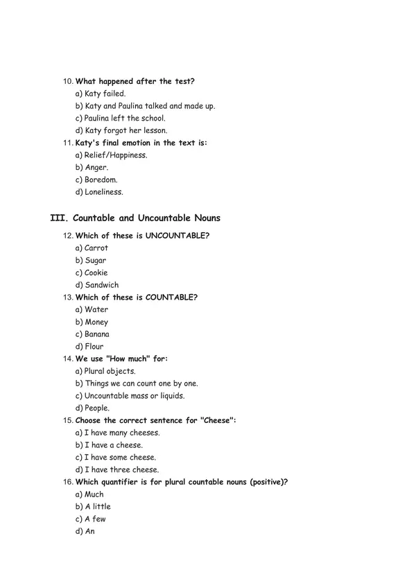 Prueba unidad 1: Feelings and opinions 7mo básico