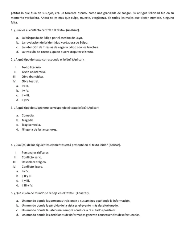 OA 05 guía lengua y literatura subgéneros, género dramático
