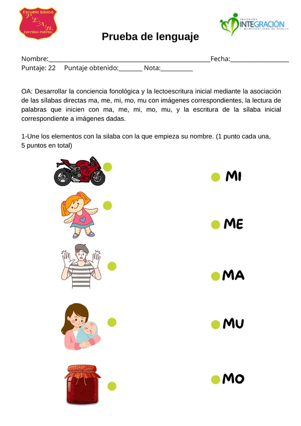 prueba adecuada lenguaje