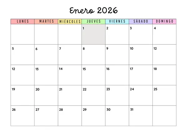 Calendario 2026