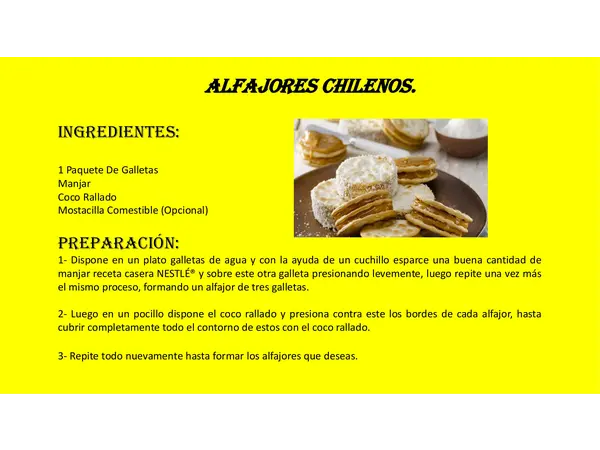Receta: Alfajores chilenos