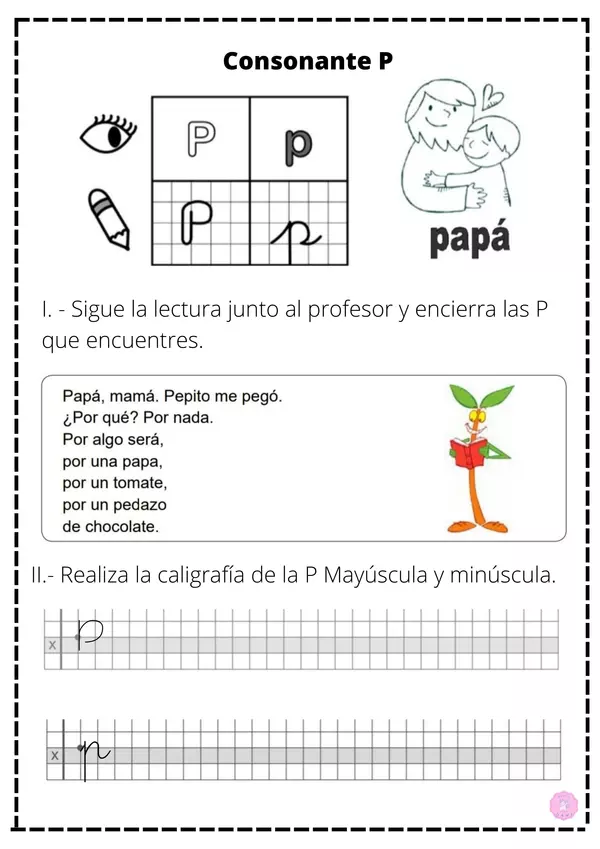 Guía consonante P