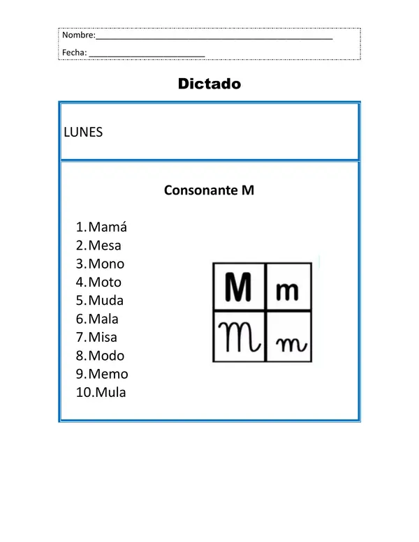 Evaluación de dictado adecuados 