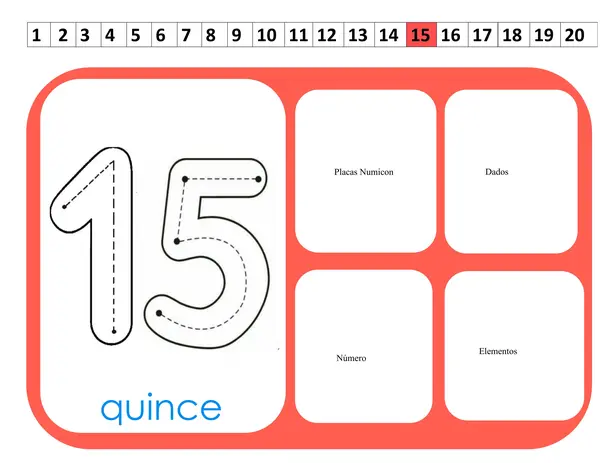 Cuadernillo números matemática funcional 11 al 20 (para termolaminar armar con velcro)